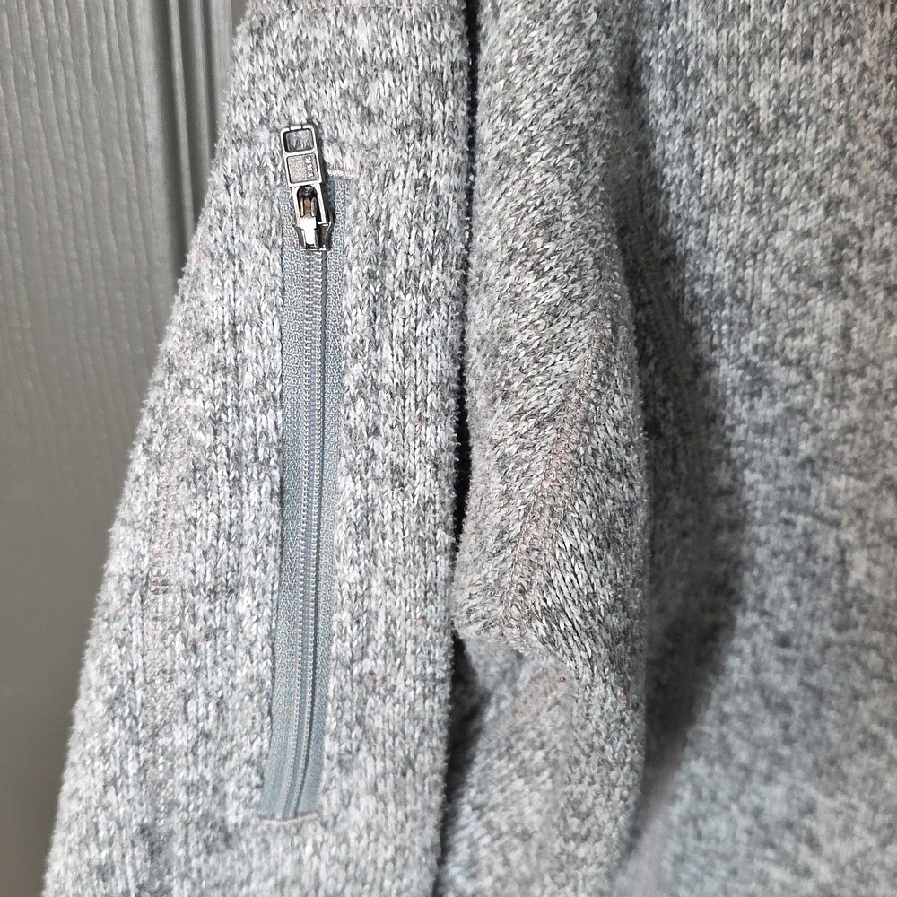 Patagonia Light Gray Quarter-Zip Fleece Pullover Better Sweater Sz LARGE - Picture 5 of 6